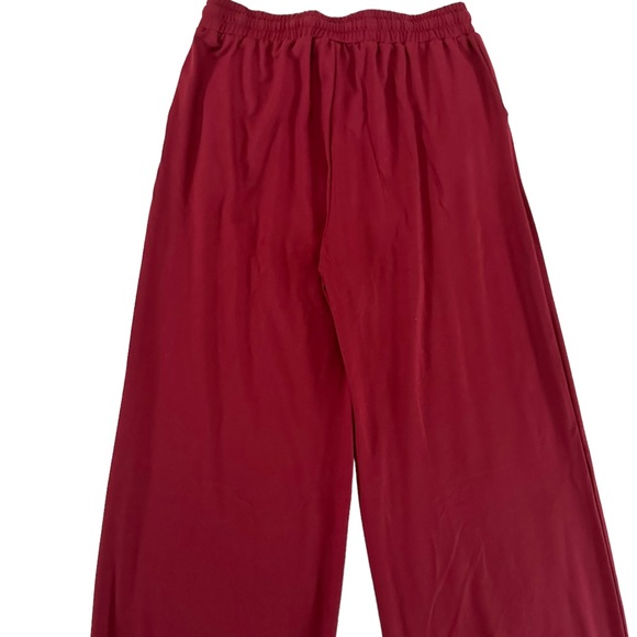 Keep Beauty Red Burgundy Drawstrings Wide Leg Pants Size XL - Picture 3 of 15